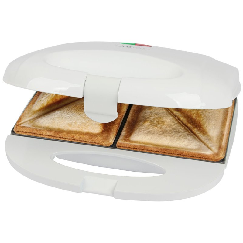 CLATRONIC sandwich maker ST 3813, white, non-stick coating, 680-820 W
